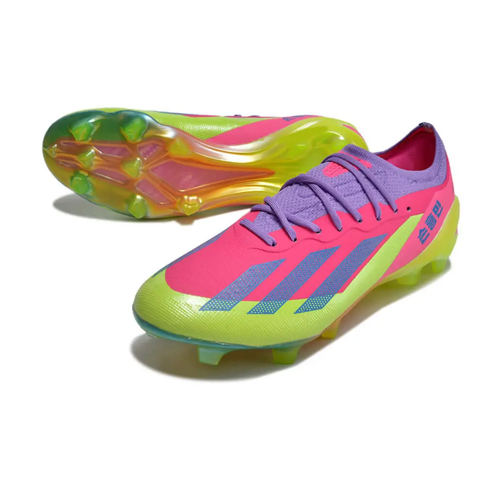Chuteira Adidas CrazyFast.1 FG Rosa e Verde | Confortável