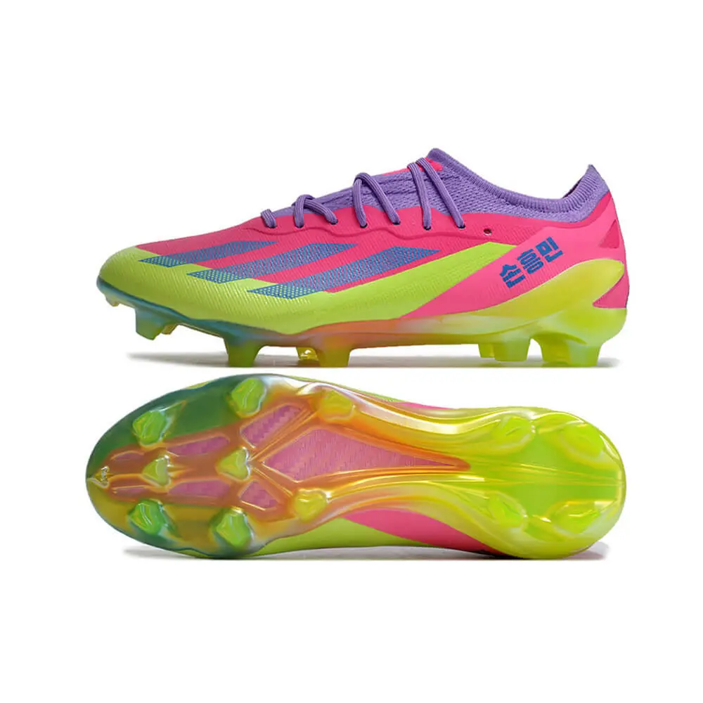 Chuteira Adidas CrazyFast.1 FG Rosa e Verde | Confortável