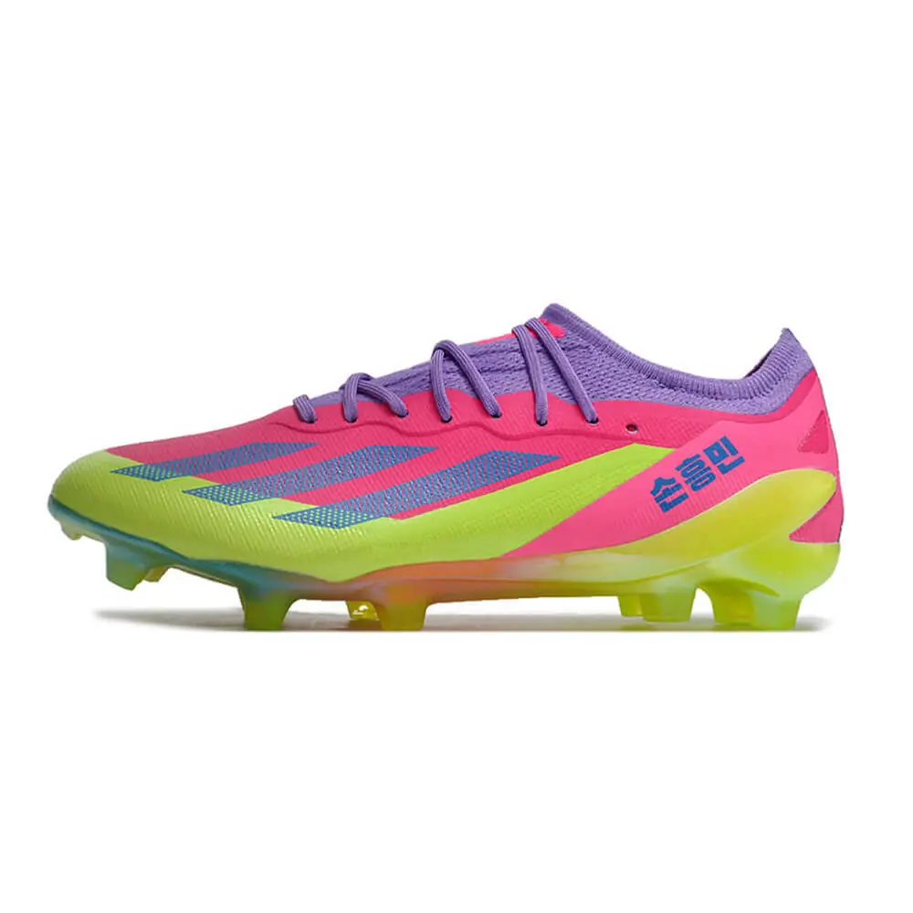 Chuteira Adidas CrazyFast.1 FG Rosa e Verde | Confortável