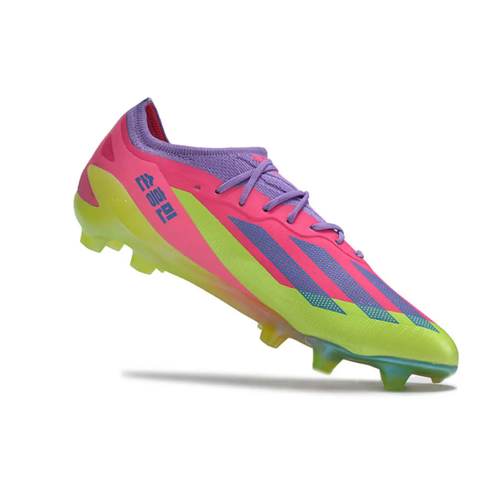 Chuteira Adidas CrazyFast.1 FG Rosa e Verde | Confortável