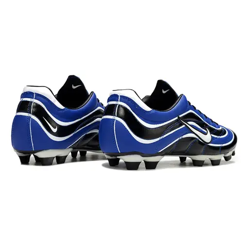 Chuteira Campo Nike Mercurial Vapor 1998 FG Preto, Azul e Branco