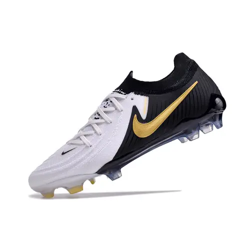 Chuteira Campo Nike Phantom GX 2 Elite FG Preta e Branca 