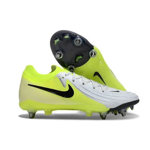 Chuteira Campo Nike Phantom GX 2 Elite Trava Mista Cinza e Verde