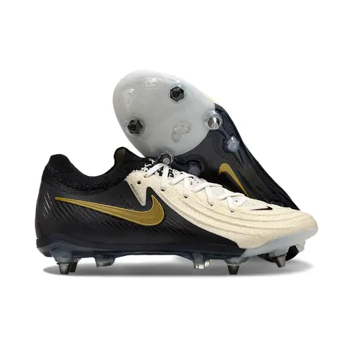 Chuteira Campo Nike Phantom GX 2 Elite Trava Mista Preto e Branco