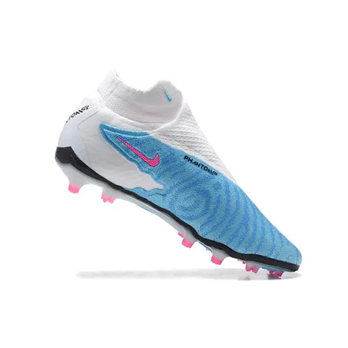 Chuteira Campo Nike Phantom GX DF Elite FG Azul e Branca 