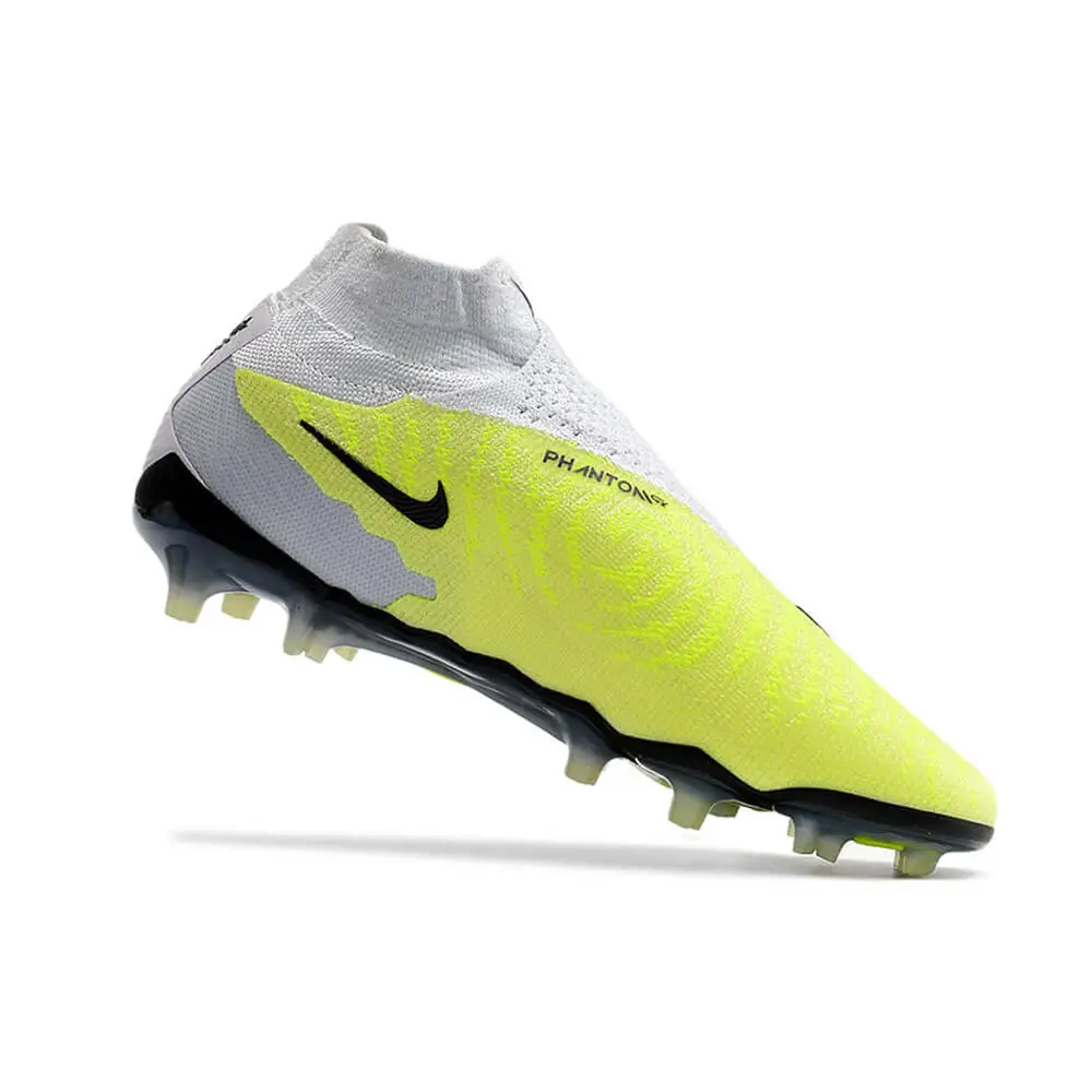 Chuteira Campo Nike Phantom GX | Elite FG Branca e Verde