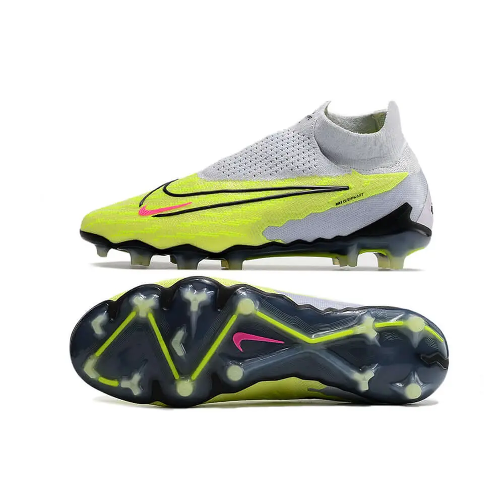 Chuteira Campo Nike Phantom GX | Elite FG Branca e Verde