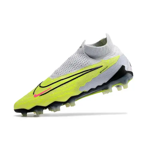 Chuteira Campo Nike Phantom GX DF Elite FG Branca e Verde 
