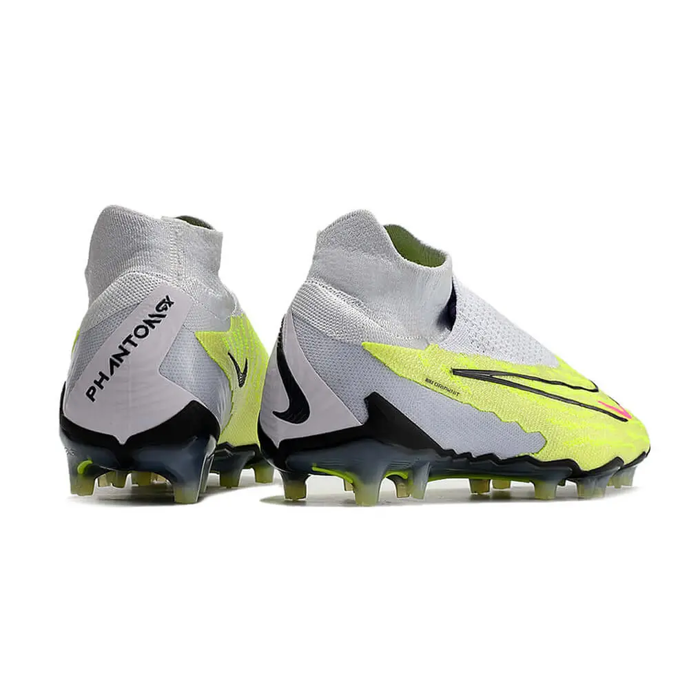 Chuteira Campo Nike Phantom GX | Elite FG Branca e Verde