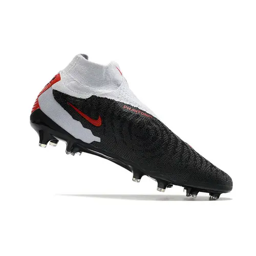 Chuteira Campo Nike Phantom GX DF Elite FG Branca, Preta e Vermelha
