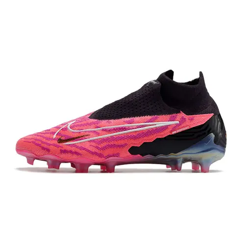 Chuteira Campo Nike Phantom GX DF Elite FG Rosa e Preta 
