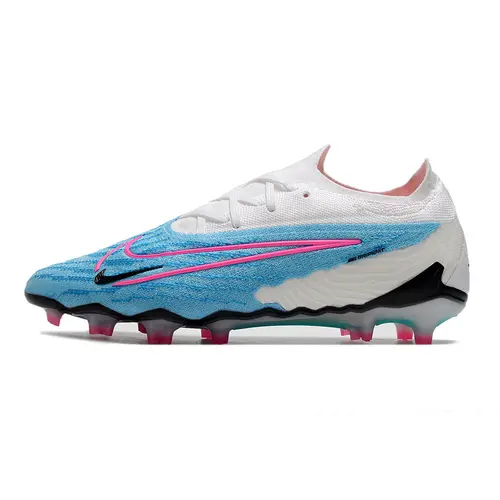 Chuteira Campo Nike Phantom GX Elite FG Azul e Branca 
