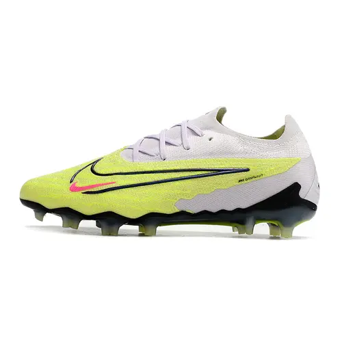 Chuteira Campo Nike Phantom GX Elite FG Branca e Verde - Luminous Pack