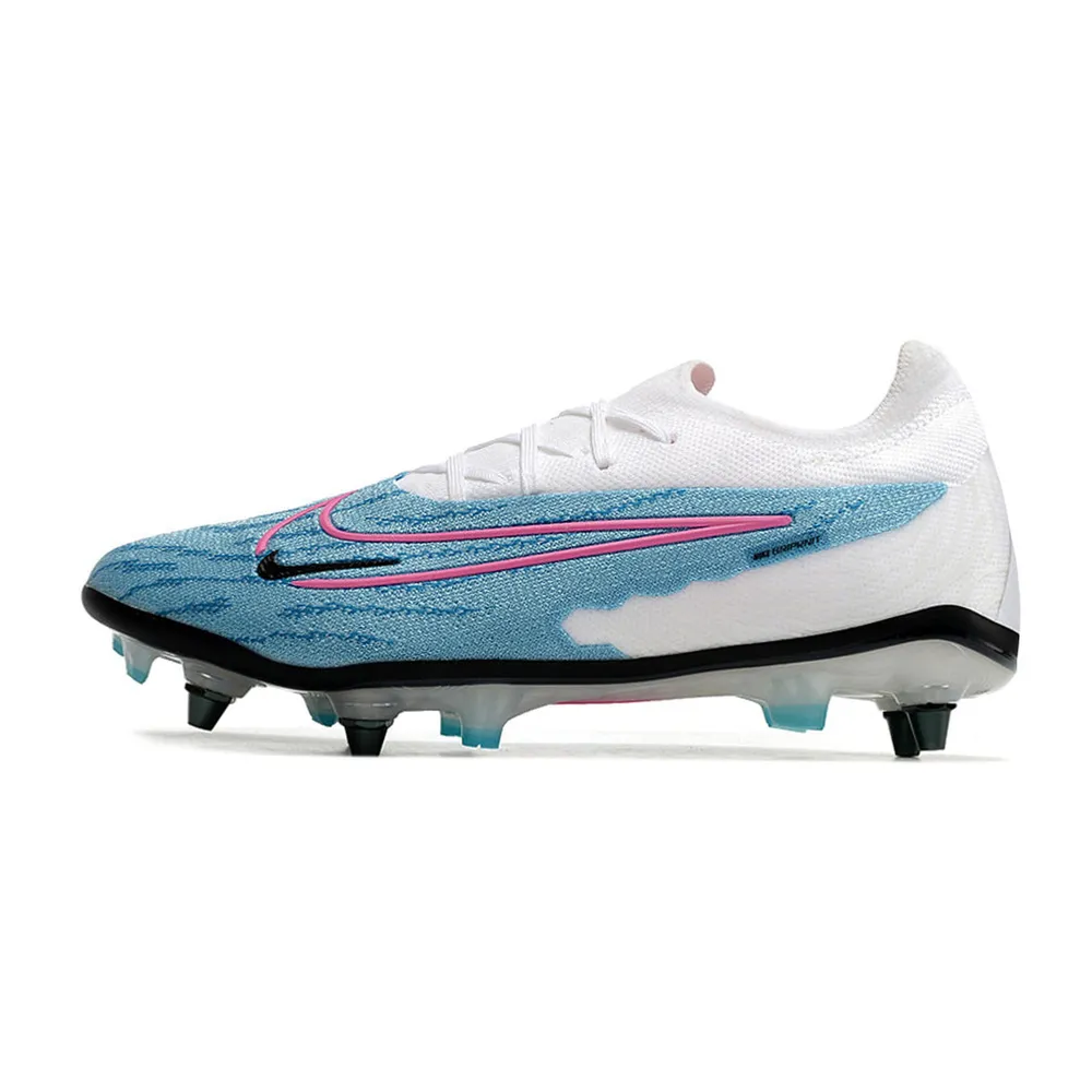 Chuteira Campo Nike Phantom GX | Trava Mista Branca e Azul