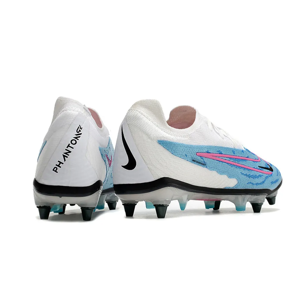 Chuteira Campo Nike Phantom GX | Trava Mista Branca e Azul