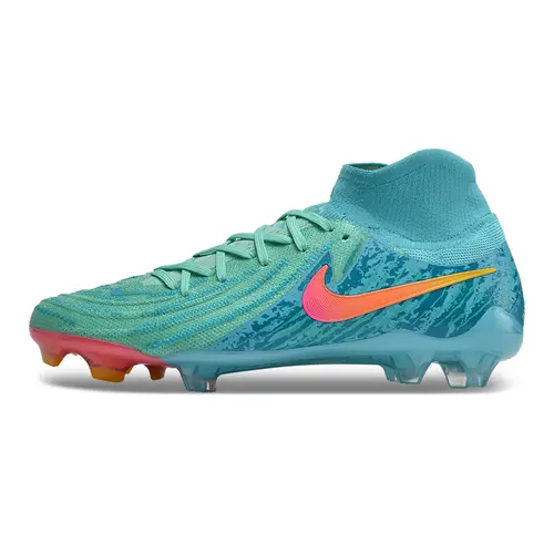 Chuteira Campo Nike Phantom Luna 2 Elite FG Azul e Verde 