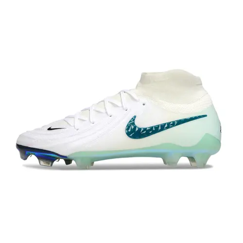 Chuteira Campo Nike Phantom Luna 2 Elite FG Branca e Verde - Chromatic