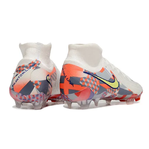 Chuteira Campo Nike Phantom Luna 2 Elite FG Branca e Vermelha  - Barna Pack