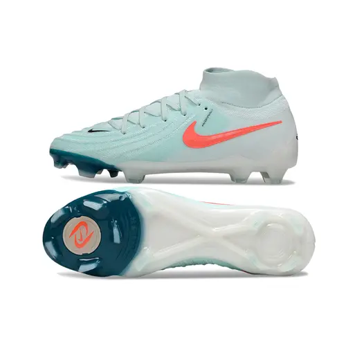 Chuteira Campo Nike Phantom Luna 2 Elite FG Branca, Verde e Laranja - Mad Energy 