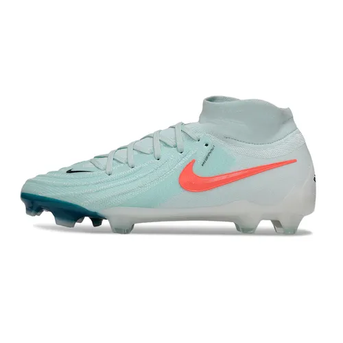 Chuteira Campo Nike Phantom Luna 2 Elite FG Branca, Verde e Laranja - Mad Energy 