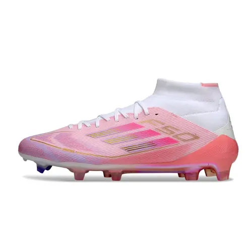 Chuteira Campo Adidas F50 Cano Médio FG Rosa "Yamal"