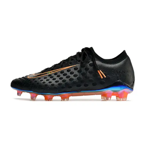 Chuteira Campo Nike Phantom Ultra Venom Elite FG Preta e Laranja