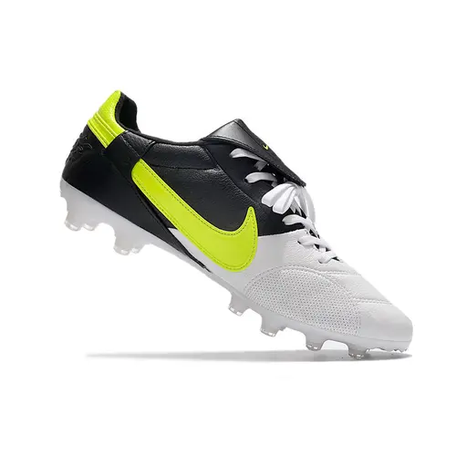 Chuteira Campo Nike Premier 3 FG Branca, Preta e Verde 