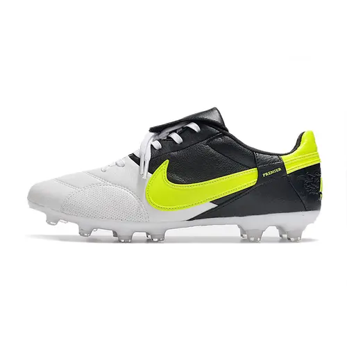 Chuteira Campo Nike Premier 3 FG Branca, Preta e Verde 