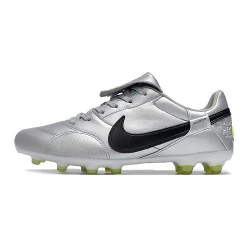 Chuteira Campo Nike Premier 3 FG Prata e Preto
