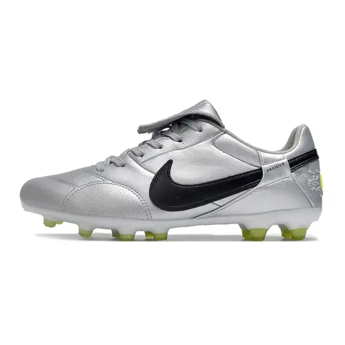 Chuteira Campo Nike Premier 3 FG Prata e Preto