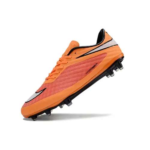 Chuteira Campo Nike Retrô Hypervenom Phantom I FG Laranja, Vermelha, Branca e Preta
