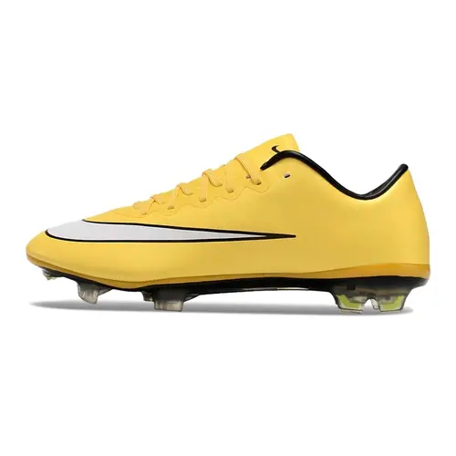 Chuteira Campo Nike Retrô Mercurial Vapor 10 FG Amarela e Branca
