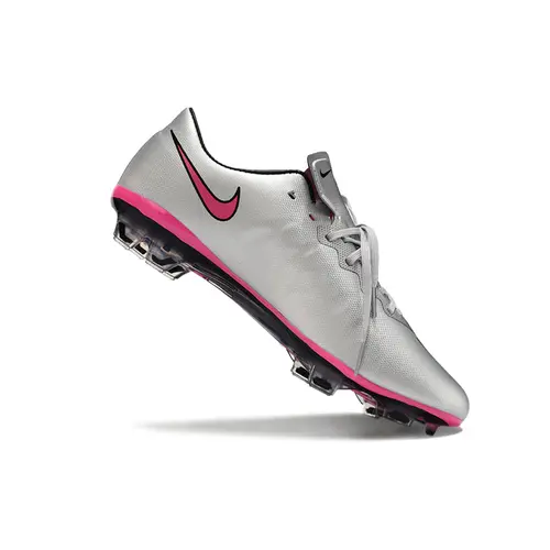 Chuteira Campo Nike Retrô Mercurial Vapor 10 FG Prata e Rosa