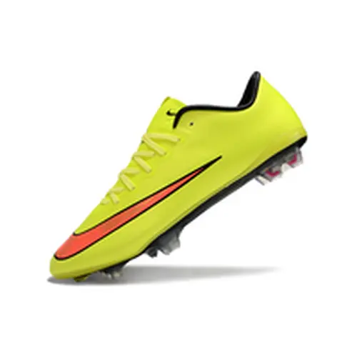 Chuteira Campo Nike Retrô Mercurial Vapor 10 FG Verde Neon e Laranja