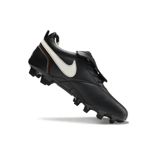 Chuteira Campo Nike Retrô Tiempo Legend R10 Elite Preta e Branca