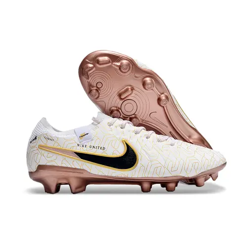 Chuteira Campo Nike Tiempo Legend 10 Elite FG Branca e Dourada - United Golden Pack