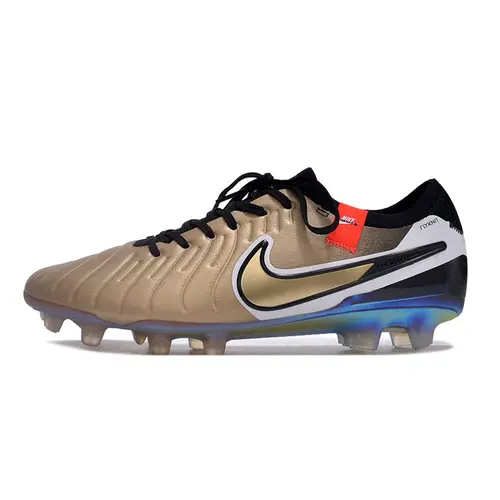 Chuteira Campo Nike Tiempo Legend 10 Elite FG Dourado e Preto - Golden Touch