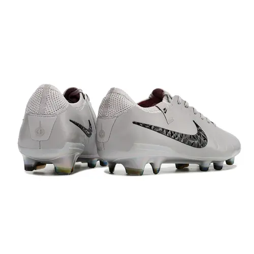 Chuteira Campo Nike Tiempo Legend 10 Elite FG Prata e Preto - Rising Gem