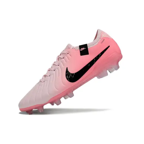 Chuteira Campo Nike Tiempo Legend 10 Elite FG Rosa e Preto - Mad Brilliance