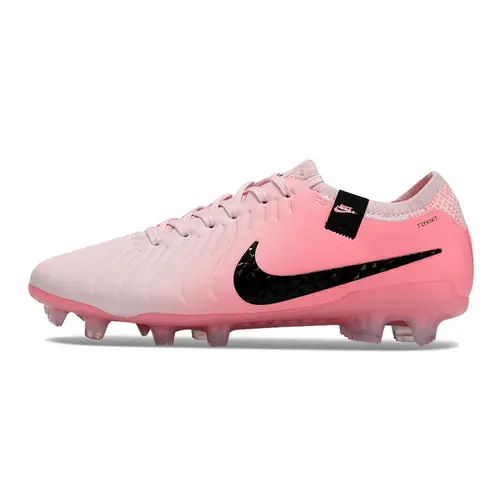 Chuteira Campo Nike Tiempo Legend 10 Elite FG Rosa e Preto - Mad Brilliance