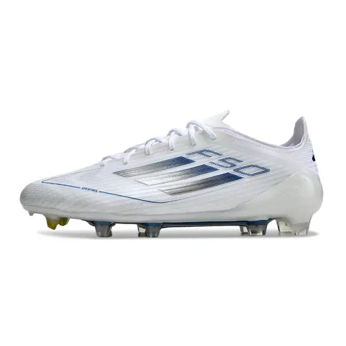 Chuteira Campo Adidas F50 FG Branca e Azul - Polar Victory