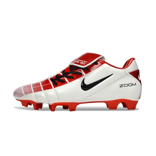 Chuteira Campo Nike Total 90 FG Branca e Vermelha