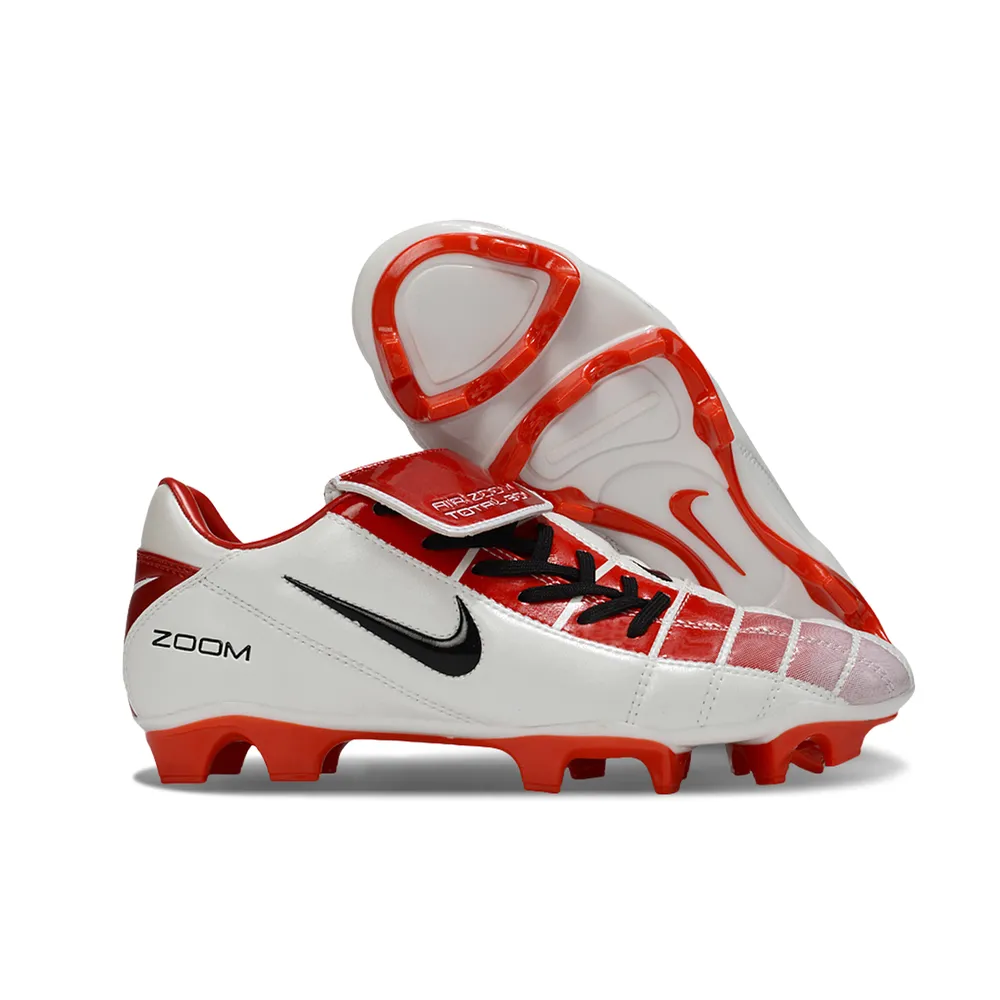 Chuteira Campo Nike Total 90 | Branca e Vermelha