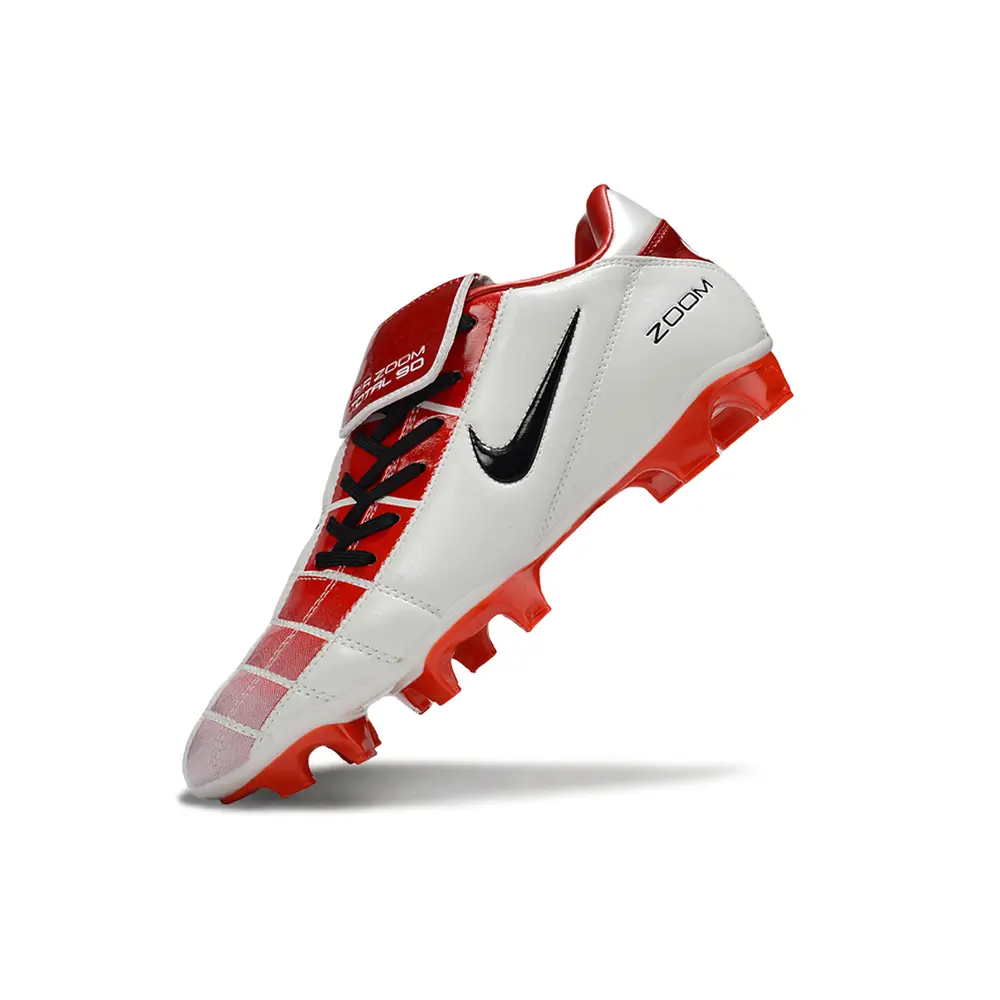Chuteira Campo Nike Total 90 | Branca e Vermelha