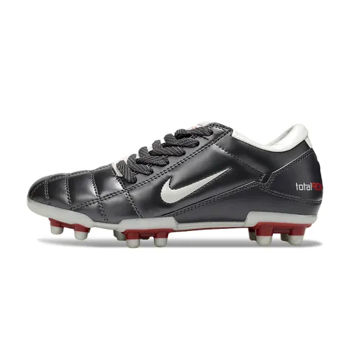 Chuteira Campo Nike Total 90 FG Cinza, Branco e Vermelho