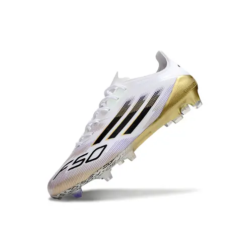 Chuteira Campo Adidas F50 FG Branca e Dourada - Road To Glory