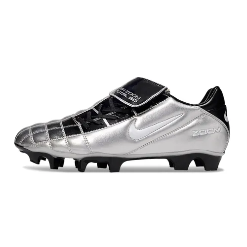 Chuteira Campo Nike Total 90 FG Prata e Preto