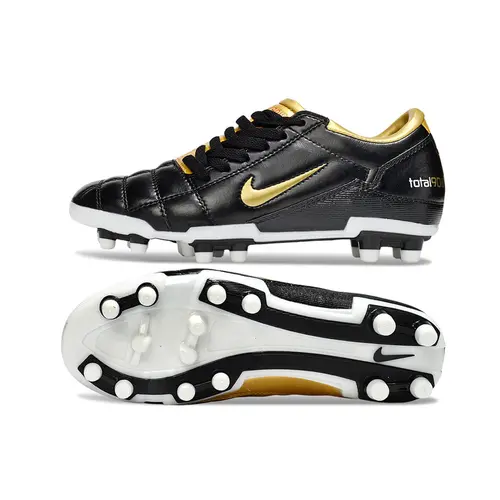 Chuteira Campo Nike Total 90 FG Preto e Dourado