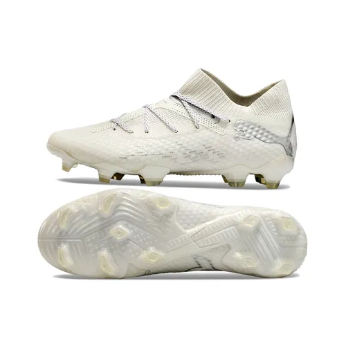 Chuteira Campo Puma Future 7 FG Branca e Prata - Eclipse Pack