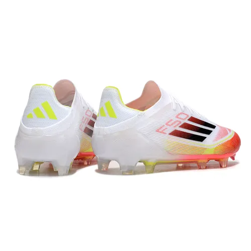 Chuteira Campo Adidas F50 FG Branca e Laranja - Pure Victory